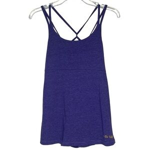 Chiliwear LSU Purple Gold Strappy Flowy Womens Medium Top Shirt Activewear Tank